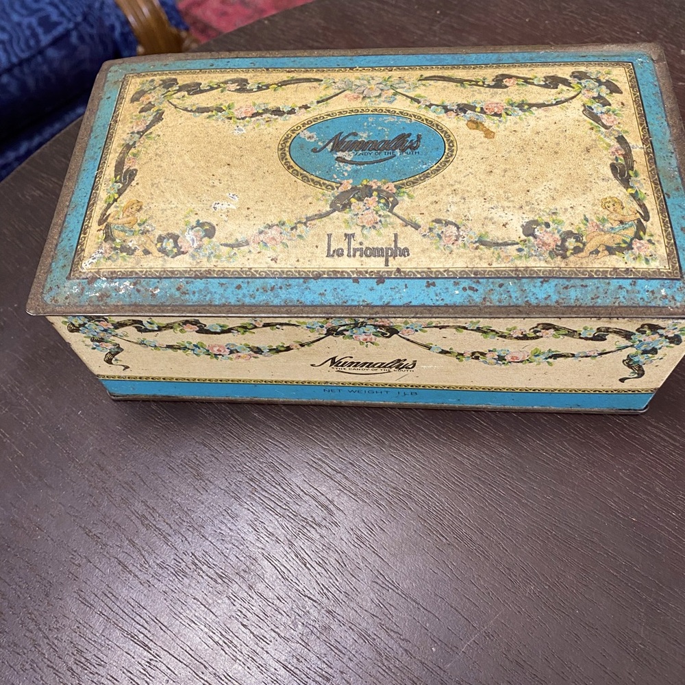 Antique Rare Nunnally’s Candy tin circa 1920’s